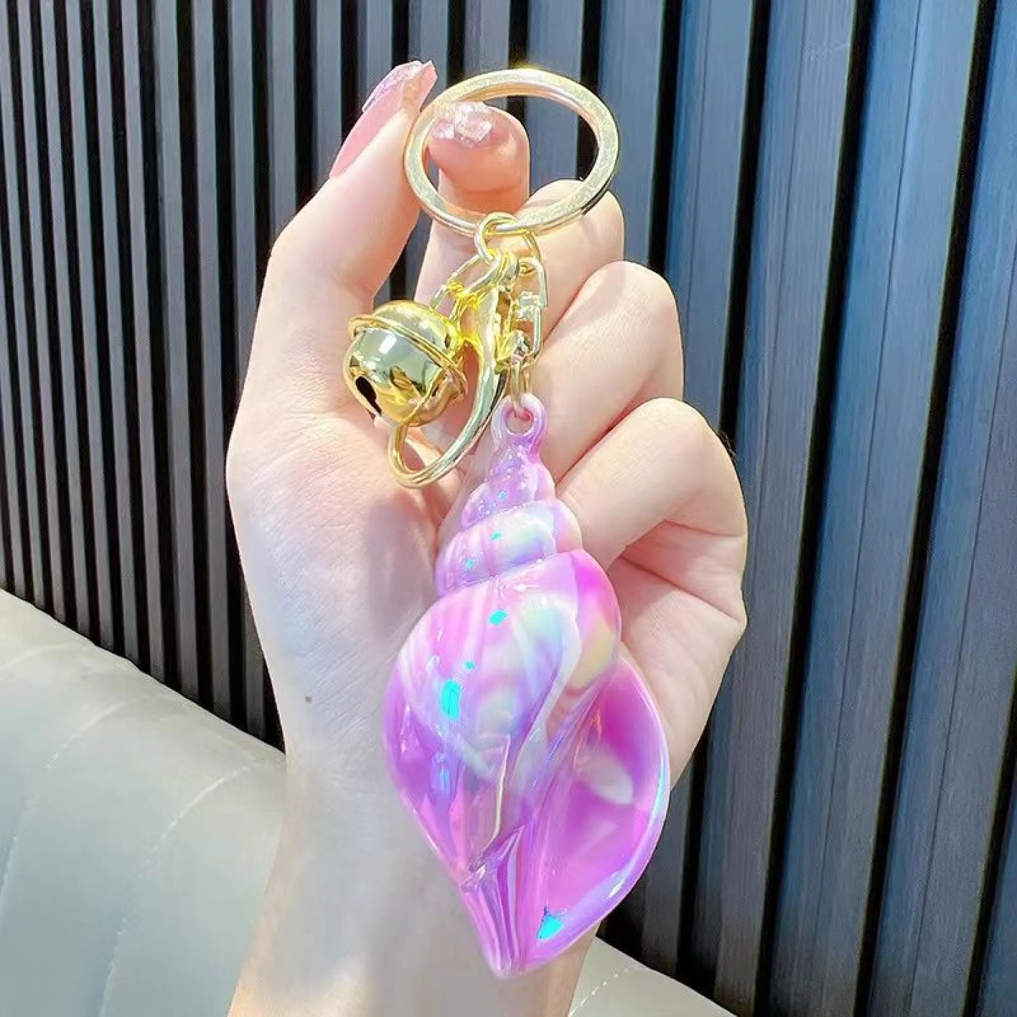 Colorful Sea Snail Keychain