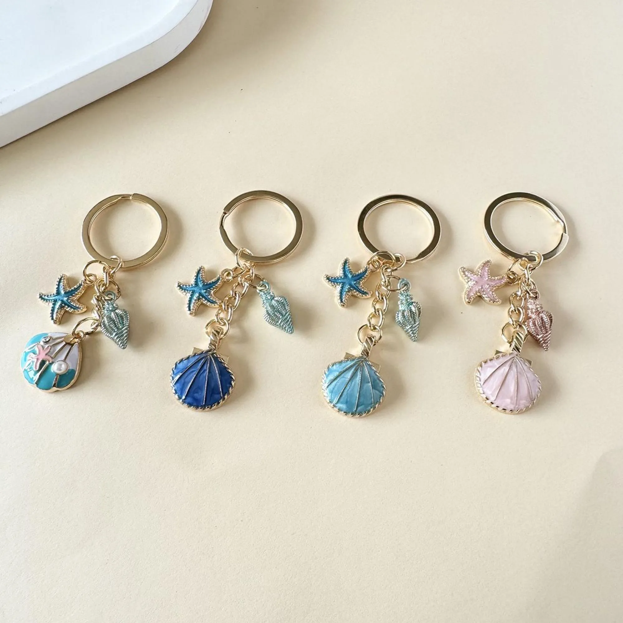 Shell Star Keychain Pendant