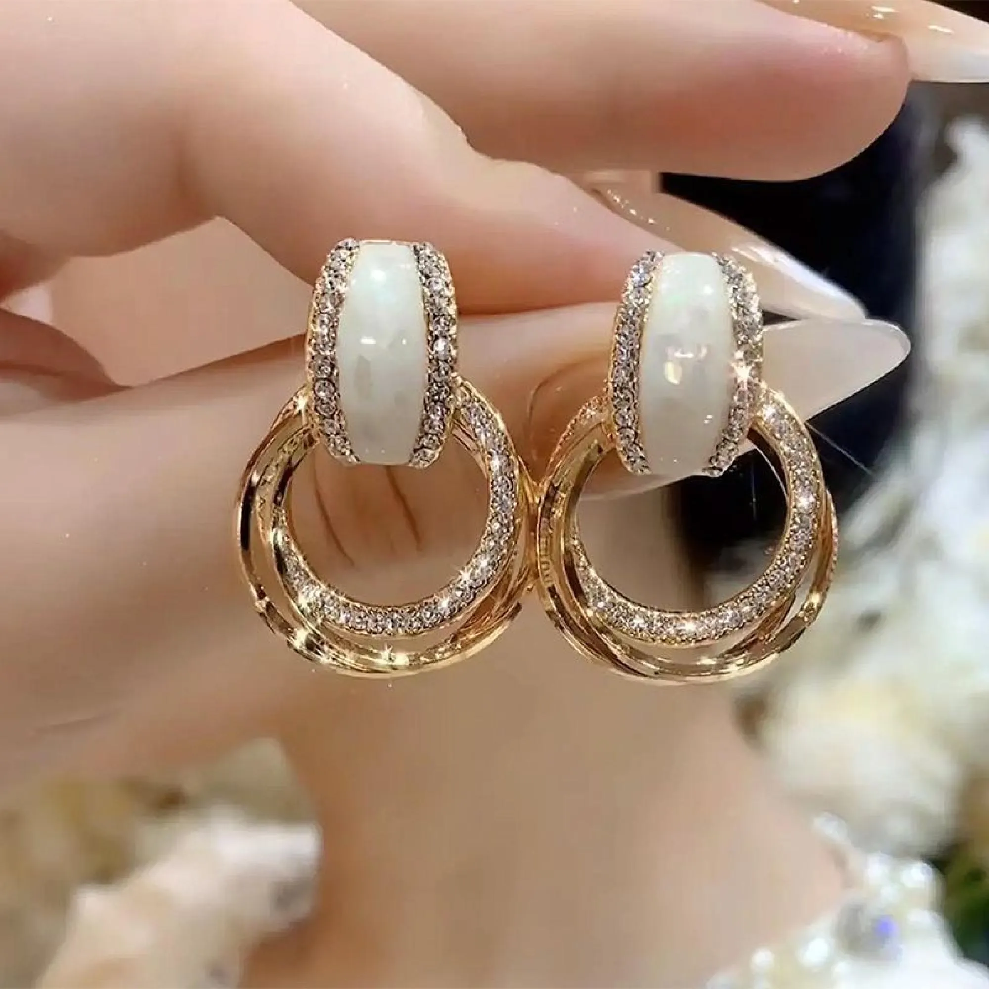 Elegant Interlocking Earrings