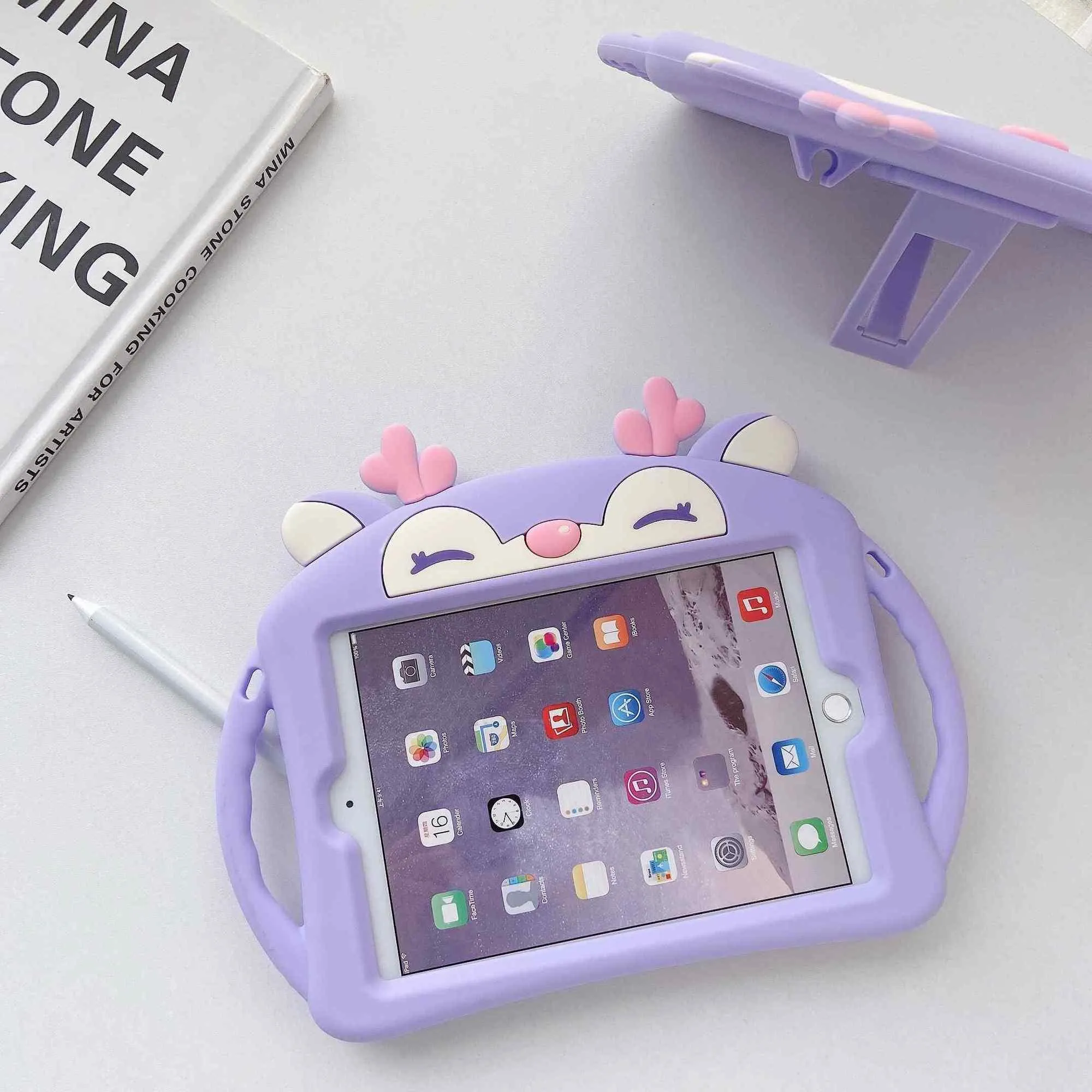 Kids Cartoon iPad Silicone Protective Case