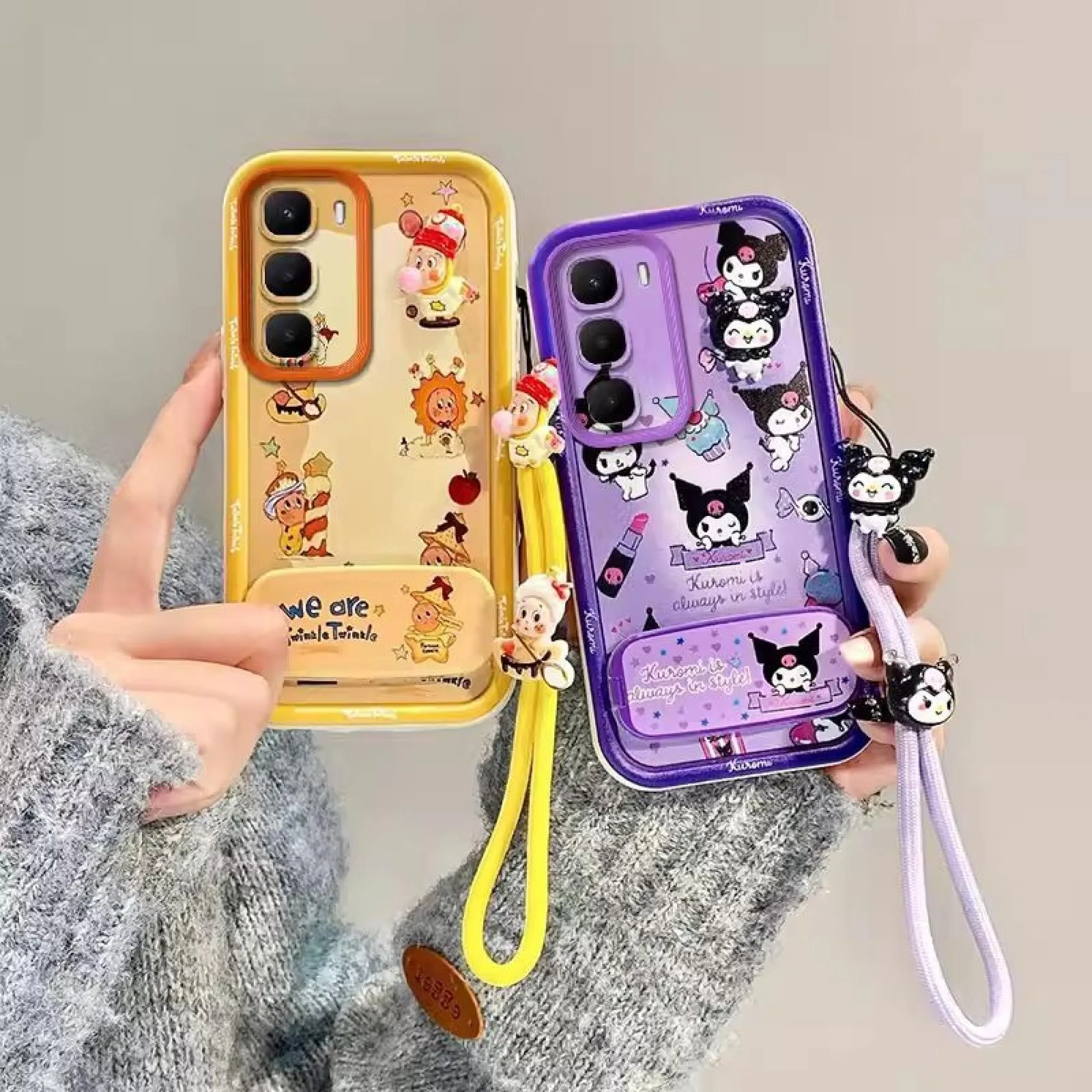 Cute Kuromi Phone Stand Case for Hot 60i
